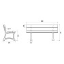 Banc DAGOBERT plastique 100% recyclé pied fonte