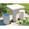 table pique nique en béton 2 personnes finition blanc naturel