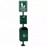 Borne de propreté canine CaniAire RAL 6005 vert