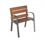 Fauteuil extérieur en bois et fonte MODO