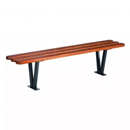 Banquette de ville en bois BRUGES finition bois exotique