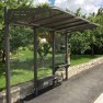 Banquette assis debout en acier noir
