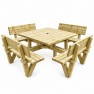 Table pique-nique carrée Square 8 personnes