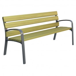 Banc de ville en pin et fonte MODO