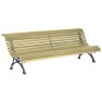 Banc urbain en pin et pied fonte ROMANTICO