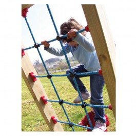 Module d'escalade avec filet à grimper pour aire de jeux
