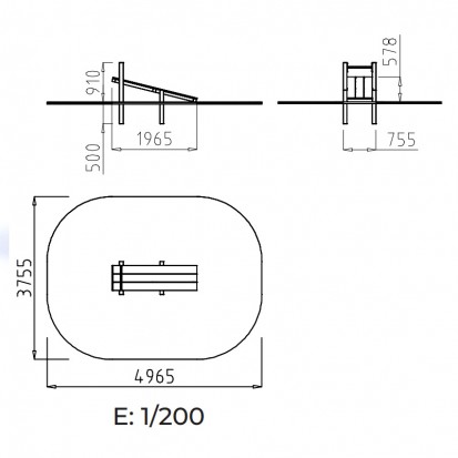 Banc abdominal incliné extérieur enfants