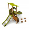Toboggan double pour aire de jeux pour enfants de 1 à 6 ans
