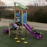 Toboggan double pour aire de jeux pour enfants de 1 à 6 ans