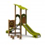 Toboggan double pour aire de jeux pour enfants de 1 à 6 ans