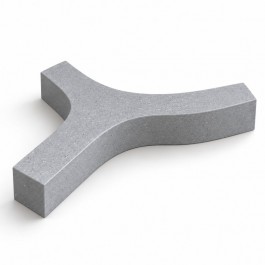 banquette tripode gris sablé