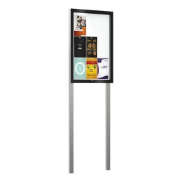 Vitrine sur poteau épaisseur 54 mm EDGE PROCITY