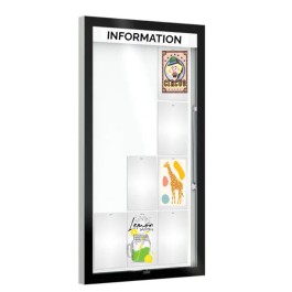 Vitrine épaisseur 80 mm avec bandeau-titre EDGE PROCITY
