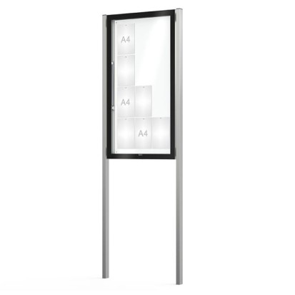 Vitrine sur poteaux épaisseur 80 mm EDGE PROCITY