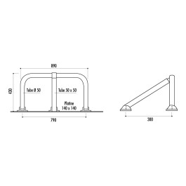 Bloc parking en acier OLLIE