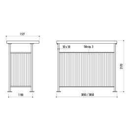 Abri bus en acier et tôle CEZENS
