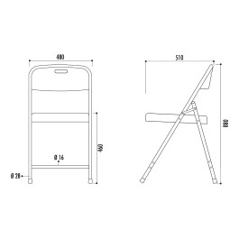 Chaise pliante MALAGA