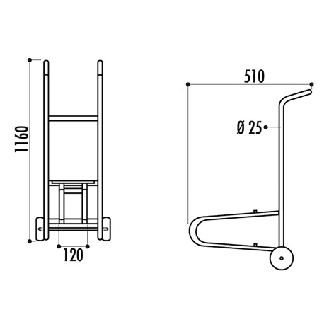 Diable pour chaises empilables SIRTAKI