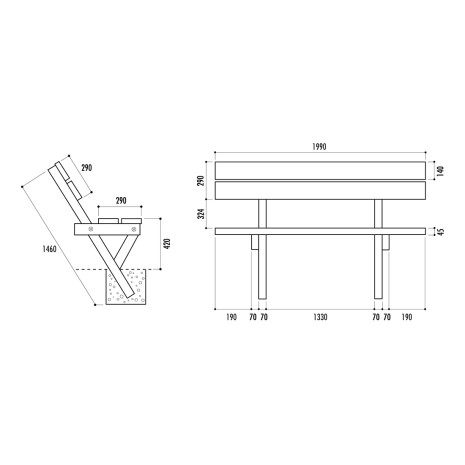 Banc CLOVIS en bois