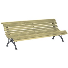 Banc CELESTE en pin et pied fonte