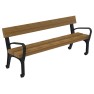 Banc CHARLEMAGNE en bois exotique et pied fonte