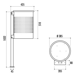 Corbeille ronde en métal CERMIGNANO