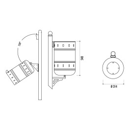 Corbeilles rondes en métal RAIMONDO DOUBLE 2x40l.