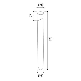 Borne de ville en acier ALBACETE
