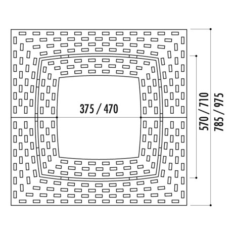 Grille d'arbre carrée en fonte VASCO