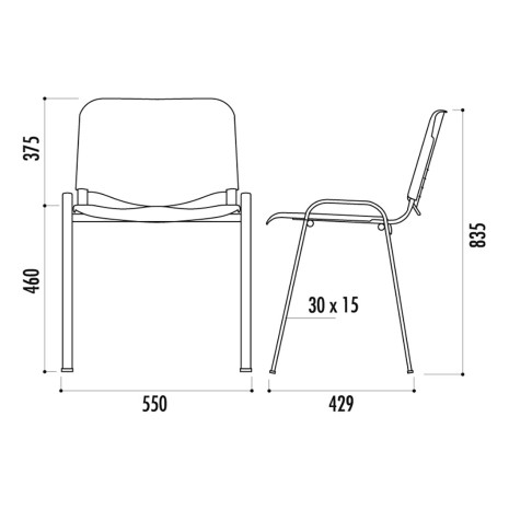 Chaise plastique ISO