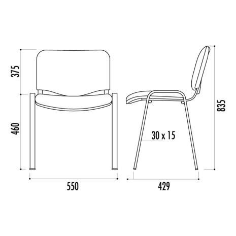 Chaise ISO en tissu