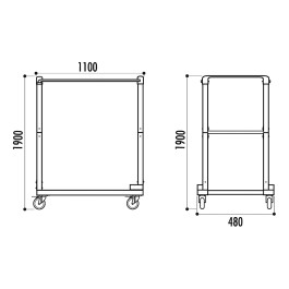 Chariot NORMAN pour chaises pliantes