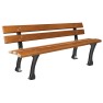 Banc CAMELIEN en bois exotique et pied fonte