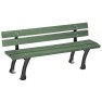 Banc DAMIEN en plastique 100% recyclé pied fonte