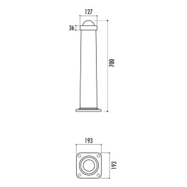 Borne de ville en polyéthylène semi-flexible CADIX