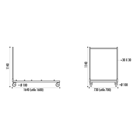 Chariot N°5 pour table