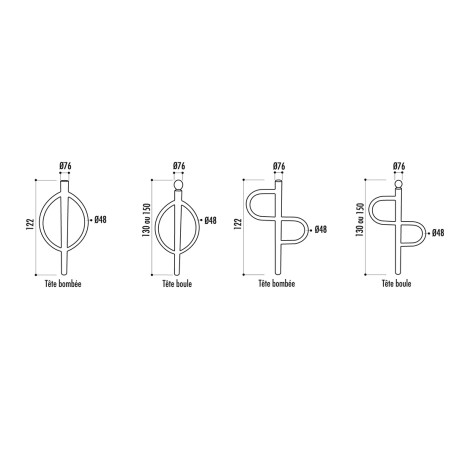 Appui cycles en acier forme "S" MANTET