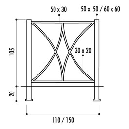 Barrière de ville en acier CAMOPI