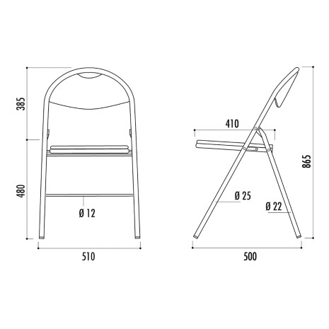 Chaise pliante FLORENCE en multiplis de bois