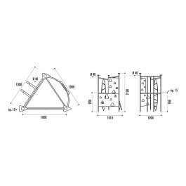 Tour triangle en inox MOOGLI