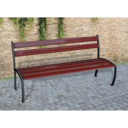 Banc CHILPERIC en bois et pied acier