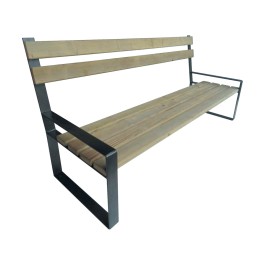 Banc de ville bois et acier DALLAS