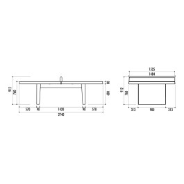 Table de ping-pong en béton GOLFY