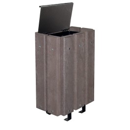 Corbeille rectangulaire en plastique recyclé CAMPLI 30l.