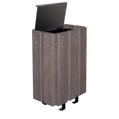 Corbeille rectangulaire en plastique recyclé CAMPLI 30l.