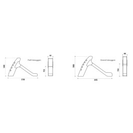 Toboggan en PEHD et acier GLISSETTE