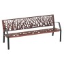 Banc EDGARD 181cm en tôle d'acier et pied fonte