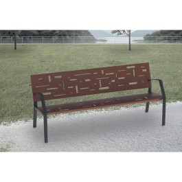 Banc GATIEN 181cm en tôle d'acier et pied fonte