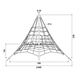 Jeu araignée acier La Grimpette 3,5m.