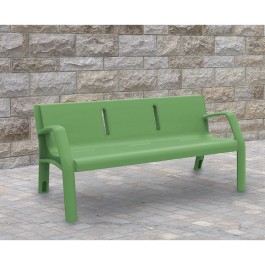 Banc DAKEGY 170cm plastique 100% recyclable livré monté